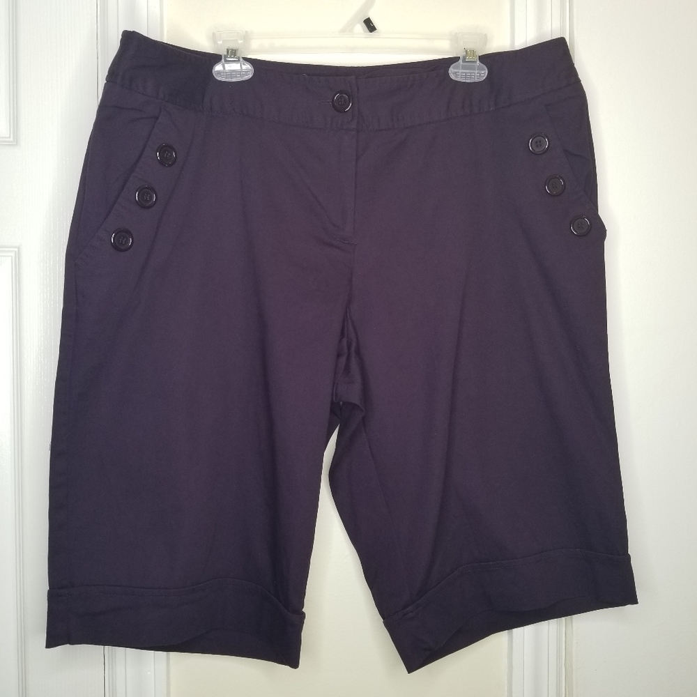 Courtenay Plus Size 18W Purple Short Pants